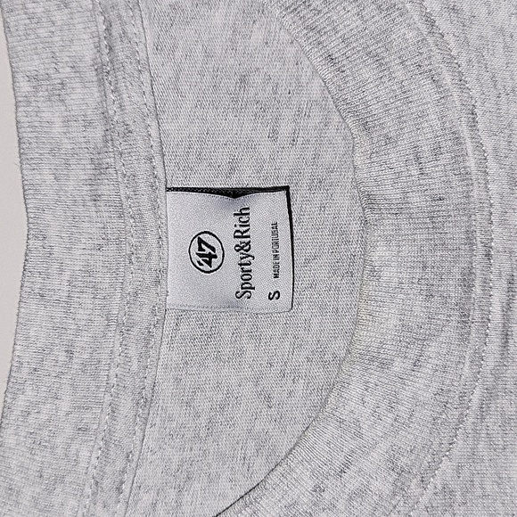Sporty & Rich Dodgers Serif Tee In Heather Grey S NWT - Picture 15 of 15